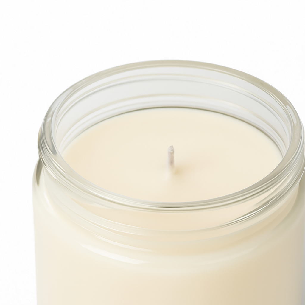 Slavnik Family Coffee Logo Clear Jar Candle 01