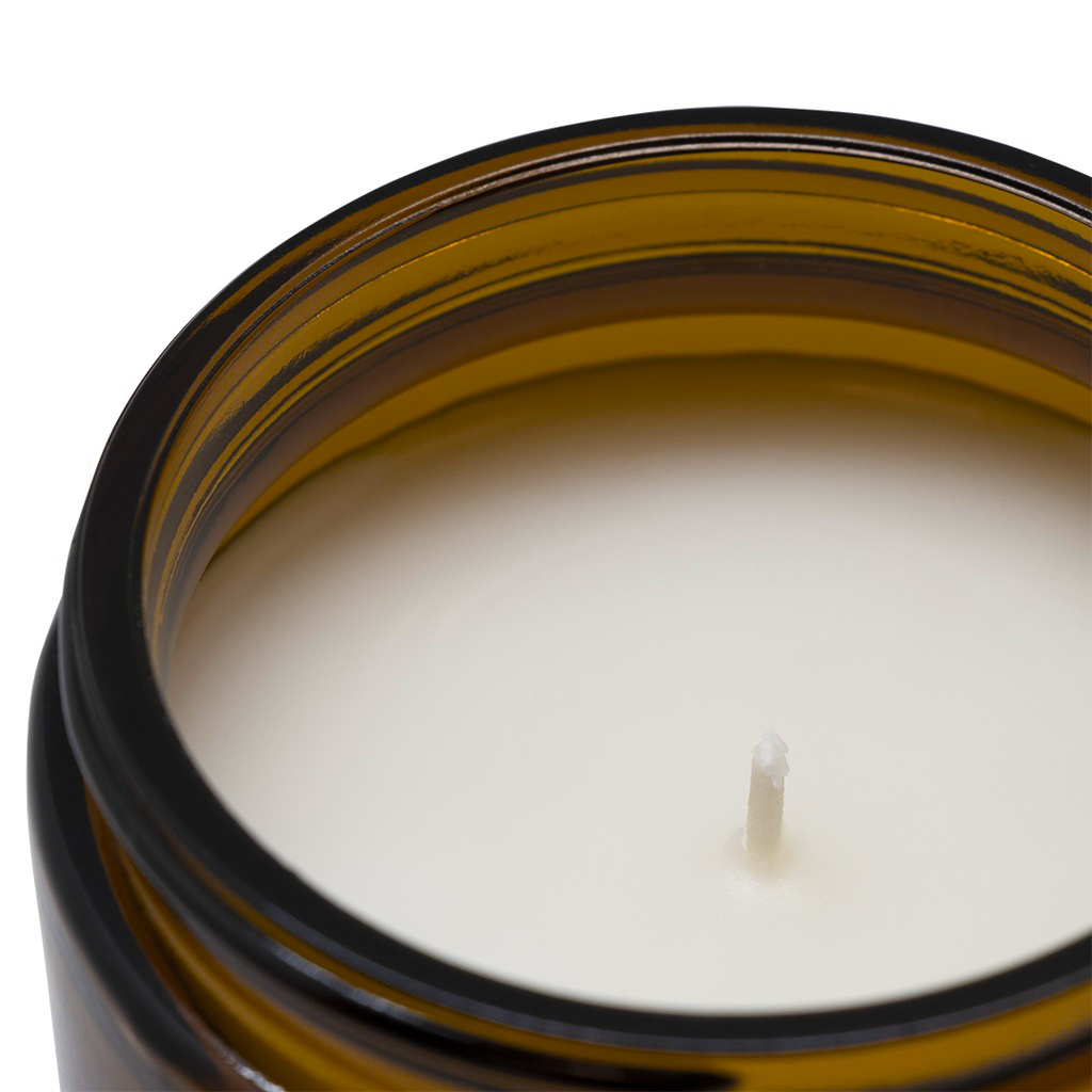 Slavnik Family Coffee Logo Amber Jar Candle 01