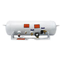 Flame King 5.9 Gallon ASME RV Trailer Propane Tank with Remote Valves & Solenoid