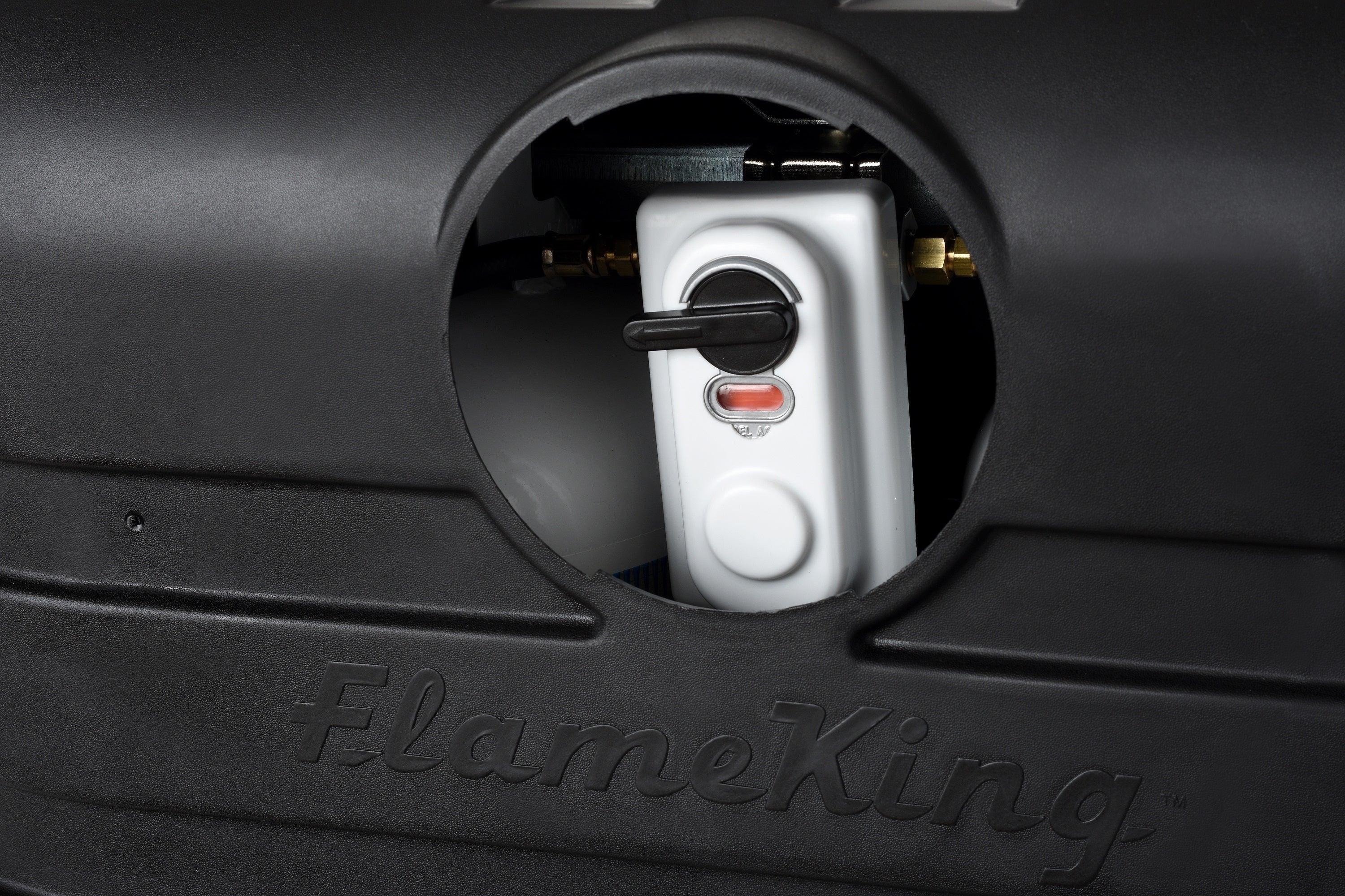 Flame King Dual 20LB LP Propane Tank Light Plastic Heavy Duty Cover RV Trailer Black