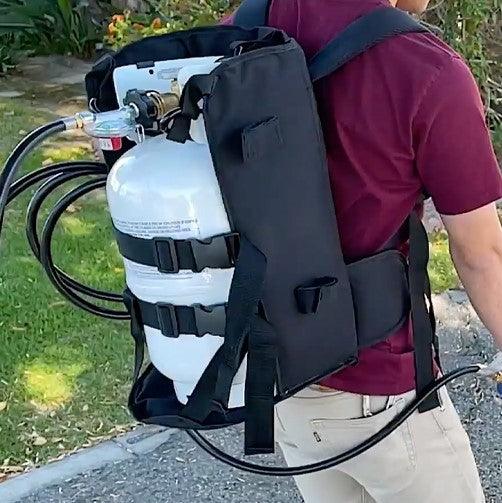 Flame King Propane Tank Backpack Carrier for 5lb or 10lb Cylinder For Weed Burner Torch
