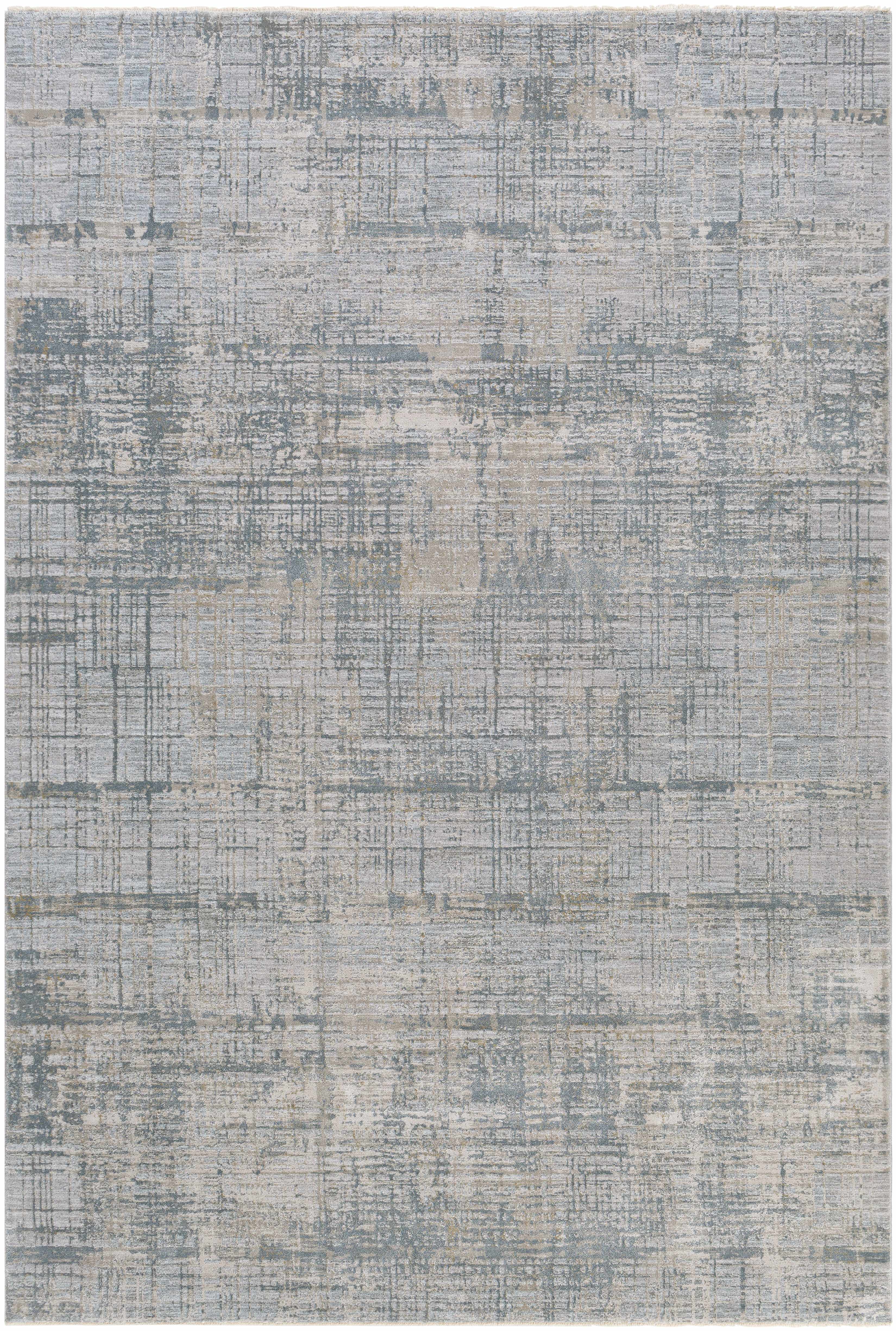 Fallin Gray Thick Luxe Abstract Striped Rug