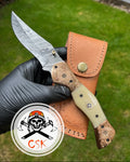 Folding Dmascus Pocket Knife/EDC Pocket Folding - PhishStones Products