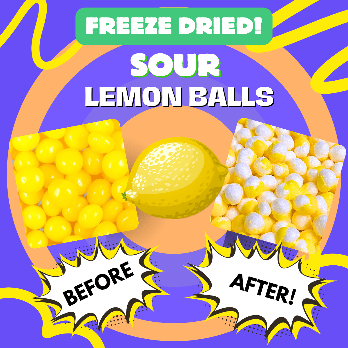 Freeze Dried Lemon Balls