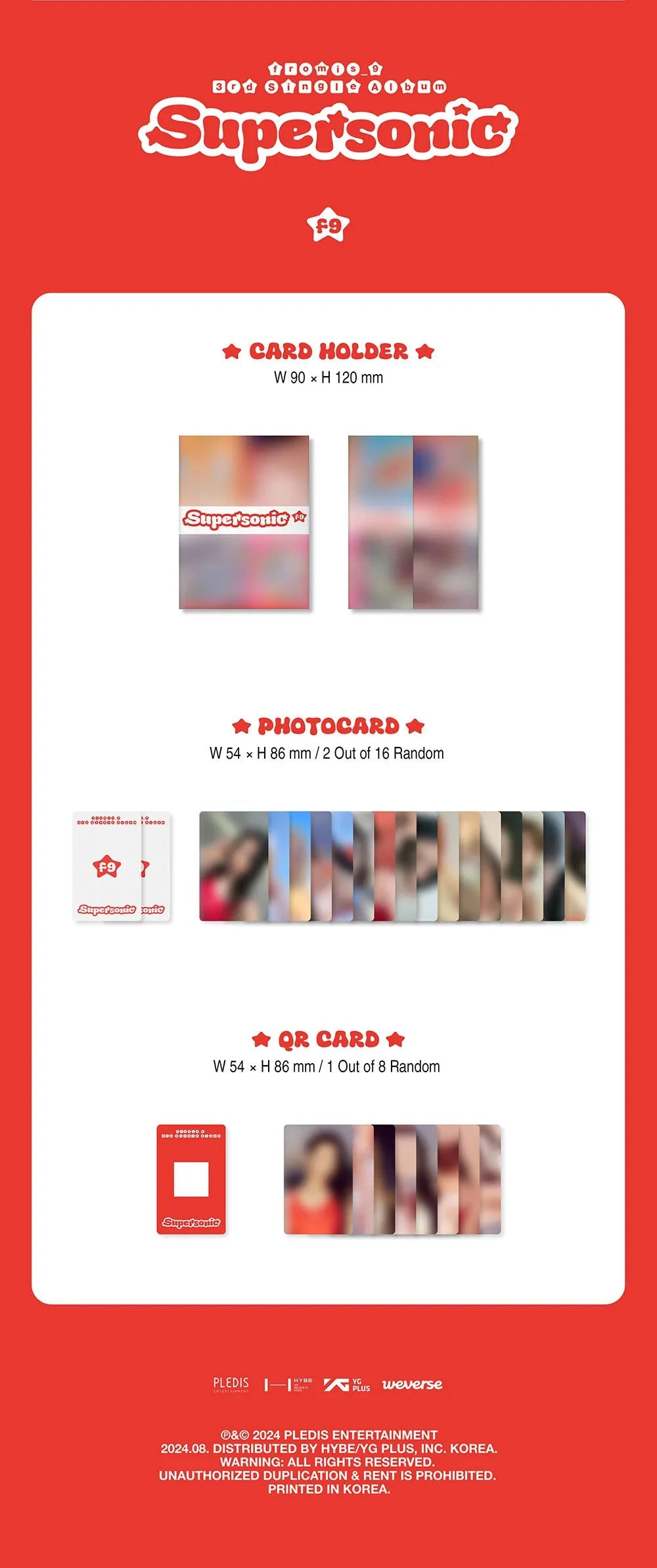 Fromis_9 3rd Single Album - Supersonic (Weverse Album Ver Set)