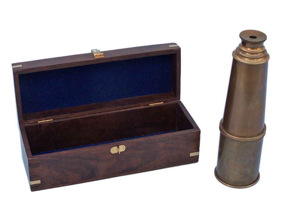 Deluxe Class Antique Brass Admiral's Spyglass Telescope 27""