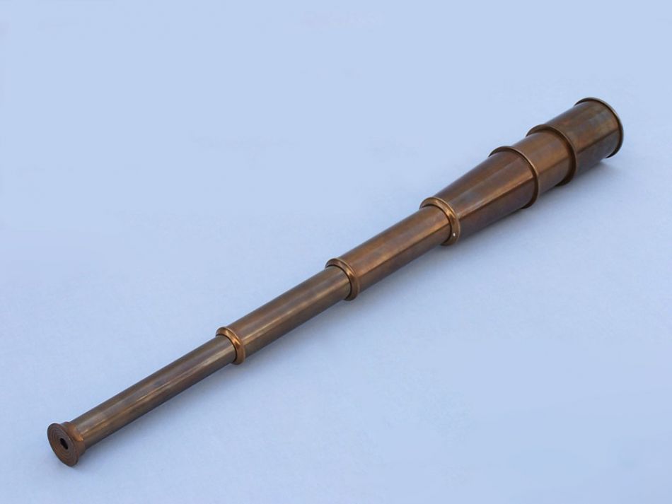 Deluxe Class Antique Brass Admiral's Spyglass Telescope 27""