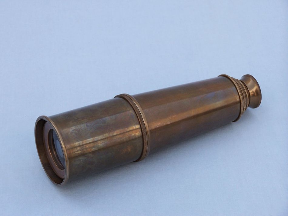 Deluxe Class Antique Brass Admiral's Spyglass Telescope 27""