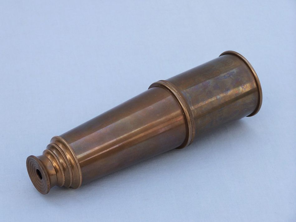 Deluxe Class Antique Brass Admiral's Spyglass Telescope 27""