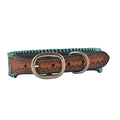 Full bloom Hand - Tooled Leather Dog Collar - PhishStones Products