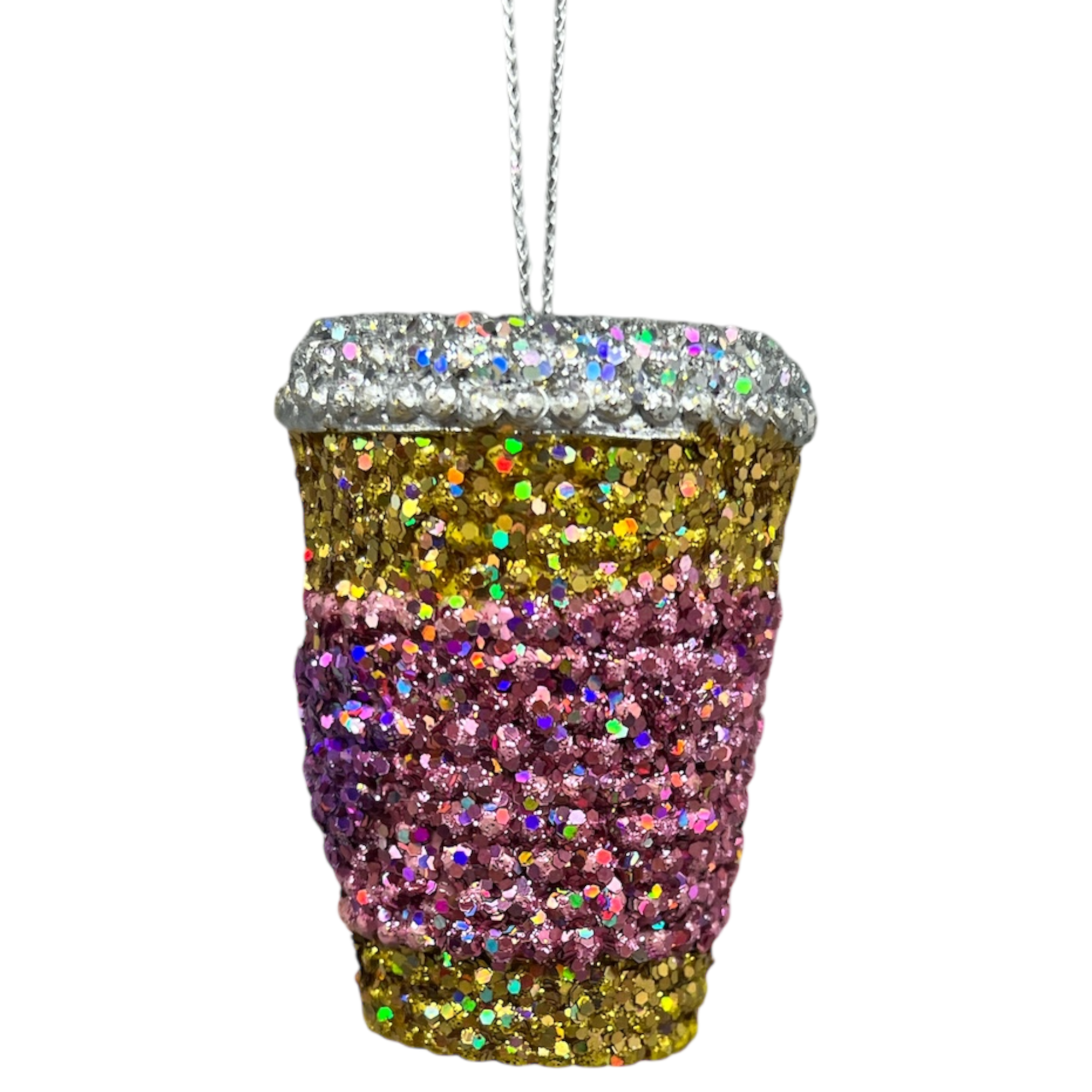 Bedazzled Coffee Cup Ornament - Brewed for the Holidays