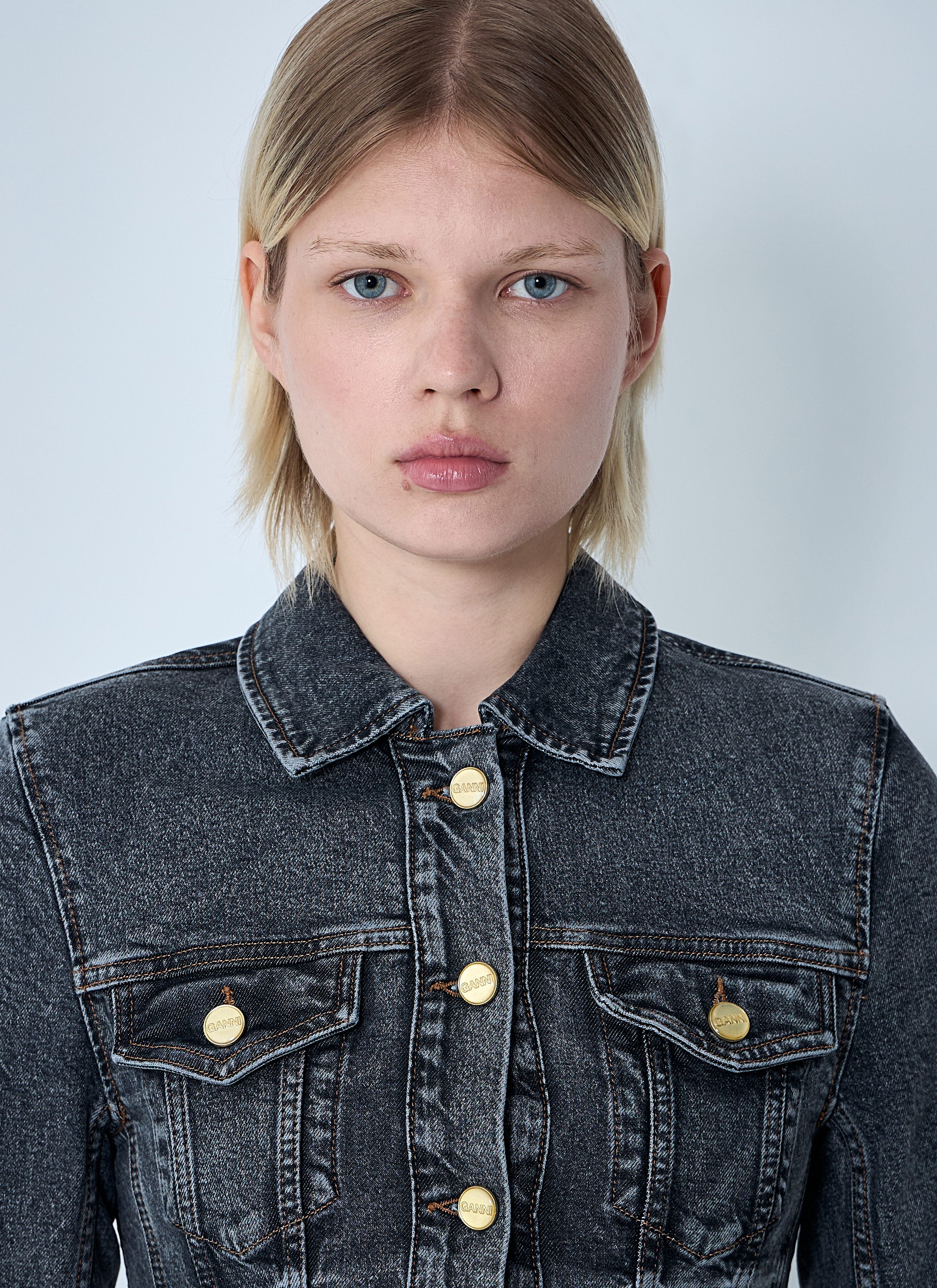 Ganni Women Stretch Denim Jacket