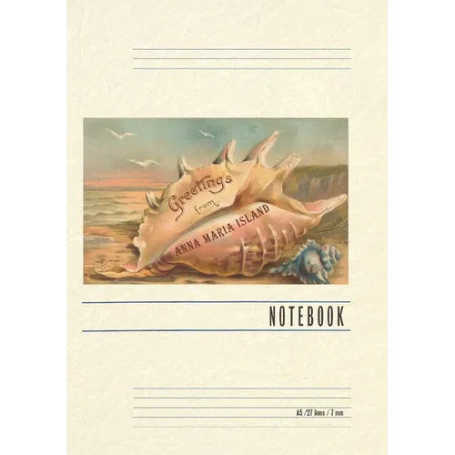 Vintage Lined Notebook Greetings from Anna Maria Island - Paperback