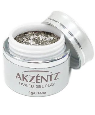 Akzentz - Gel Play - Glitz Pewter Quartz, 4g