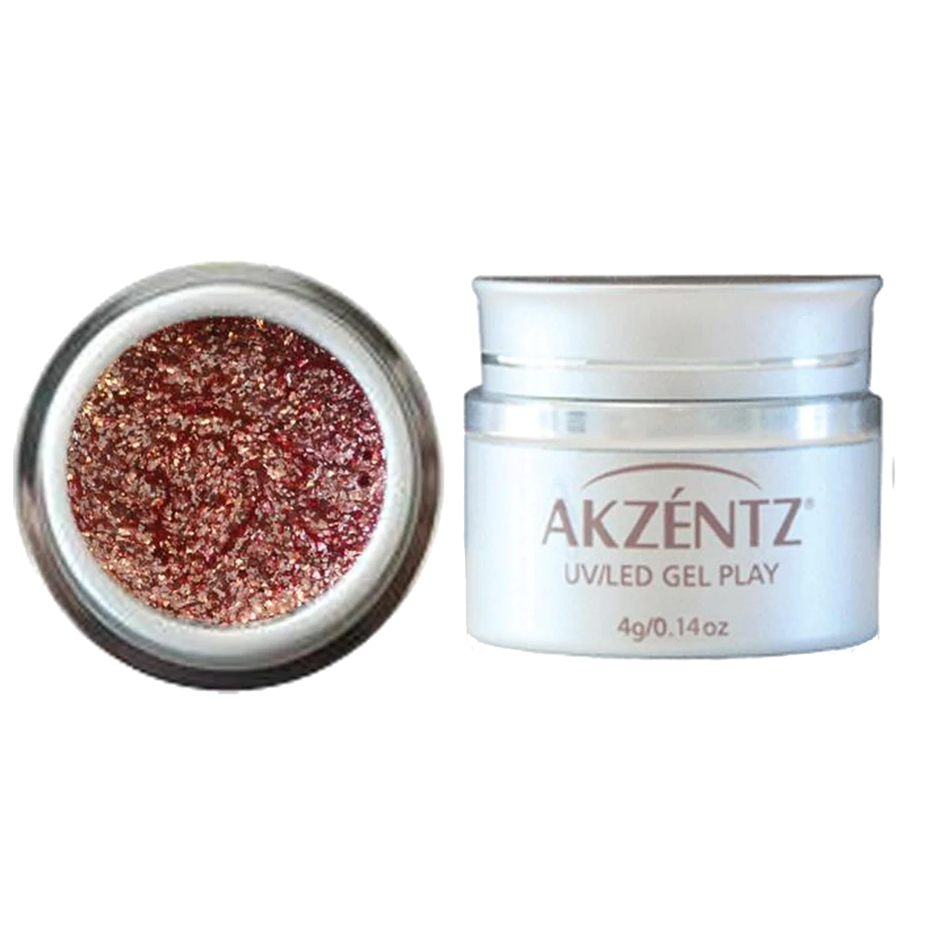 Akzentz - Gel Play - Glitz Rose Gold Leaf, 4g