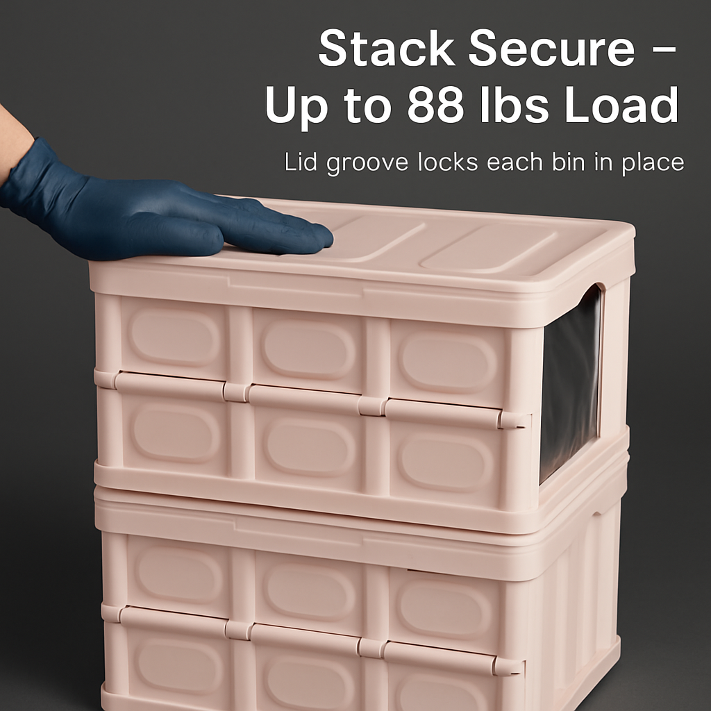 Collapsible Storage Bins with Dustproof Lid