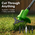 Cordless Grass Trimmer with Saw & Multi-Blade Kit