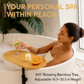 C-Shaped Bathtub Tray Table with Adjustable Height