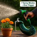 Garden Hose with 7-Mode Sprayer for Patio and Garden