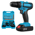Cordless Drill Set with 2 Batteries, Charger & Bits