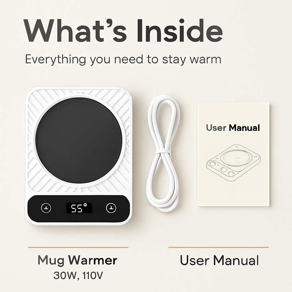 Mug Warmer with Auto Shut-Off and 6 Temperature Levels