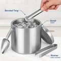 Double-Wall Stainless Steel Ice Bucket for Parties