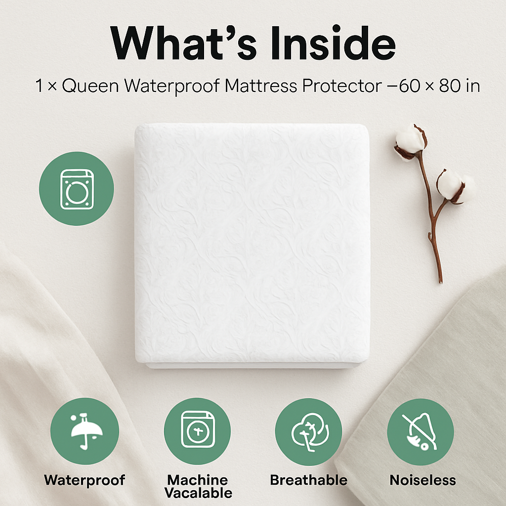 Waterproof Mattress Protector with Deep Pocket