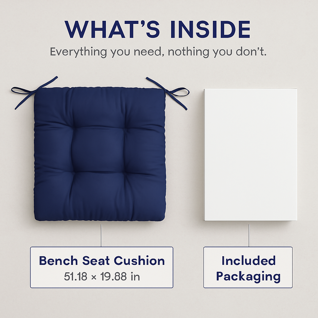 Bench Seat Cushion for Indoor/Outdoor Furniture