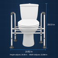 Toilet Safety Rails with Adjustable Height and Width