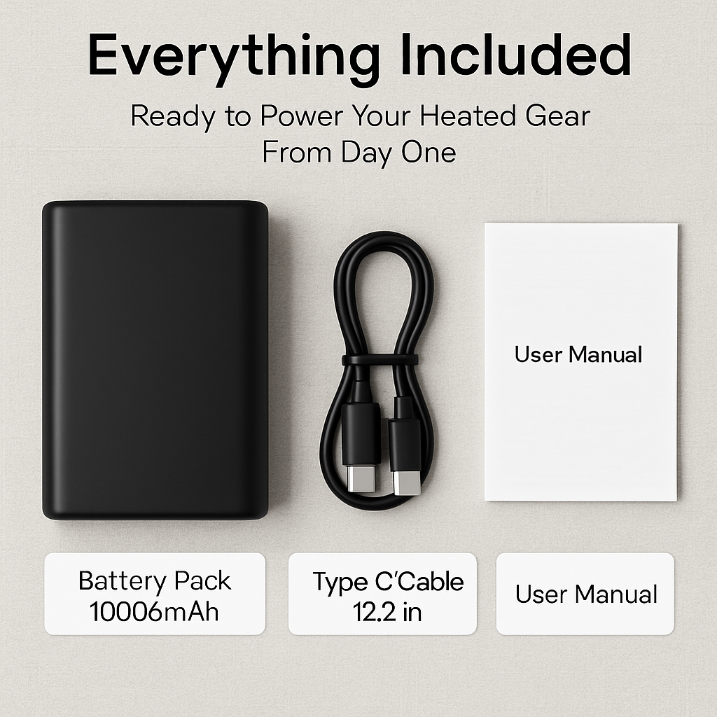 Power Bank for Heated Clothing with USB DC Output