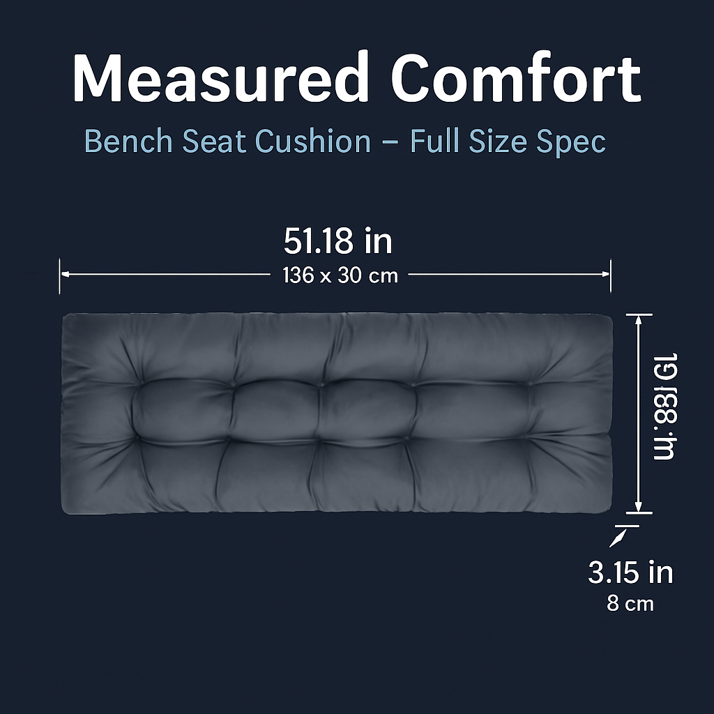 Bench Seat Cushion for Indoor/Outdoor Furniture