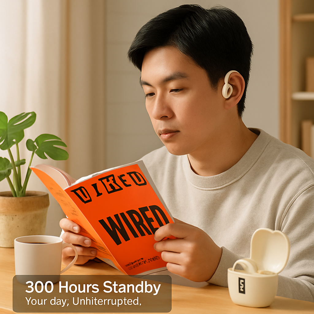 Open Ear Wireless Earbuds with Charging Case