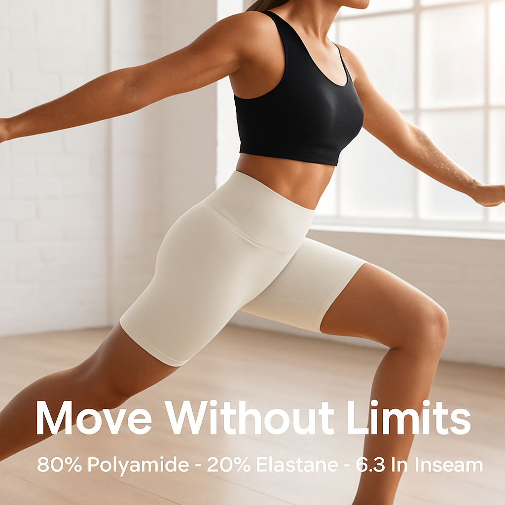 High-Waist Biker Shorts with Tummy Control for Workouts