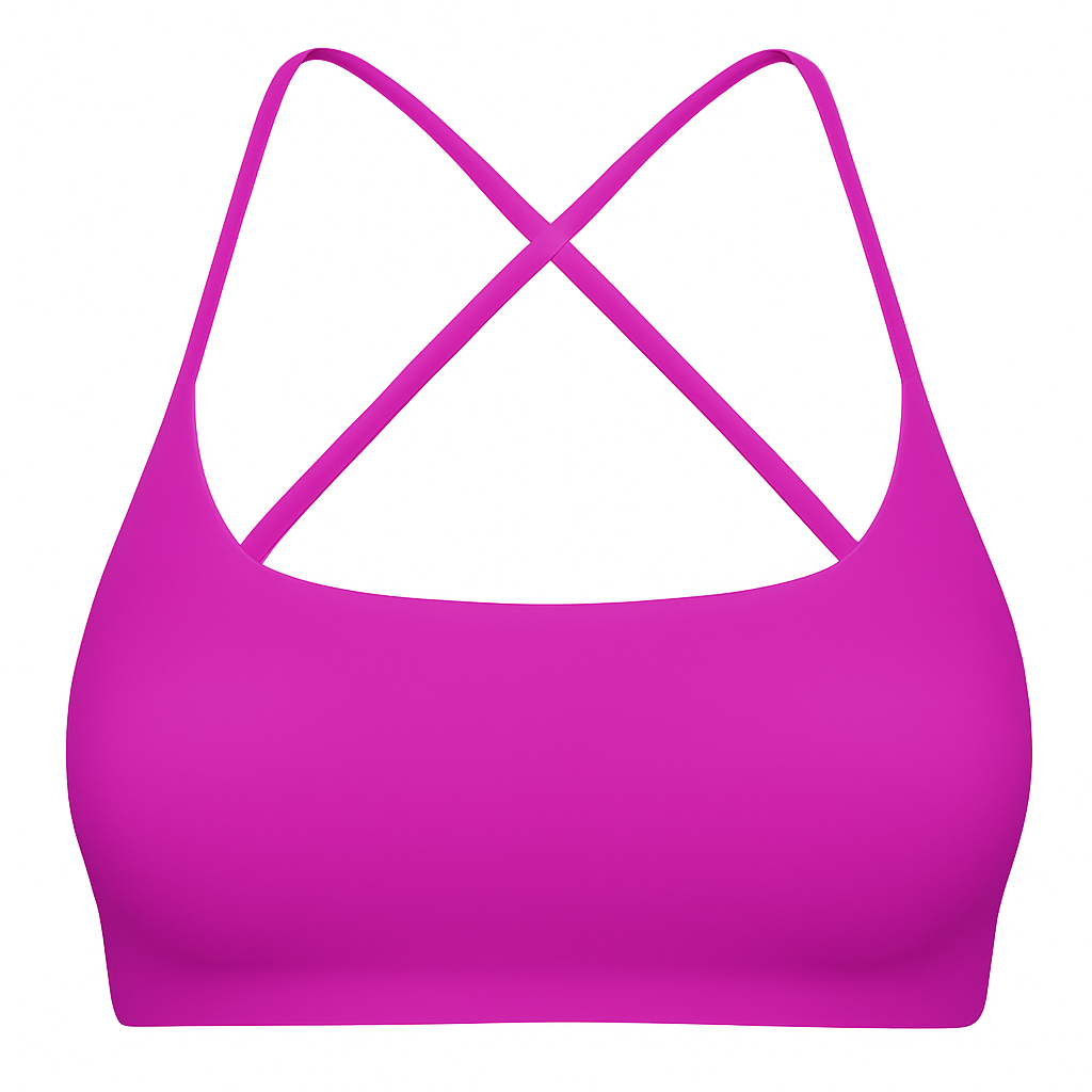 Cross Back Padded Sports Bra with Removable Pads