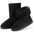 Snow Boots Waterproof Faux Suede Mid-Calf Fur Lining