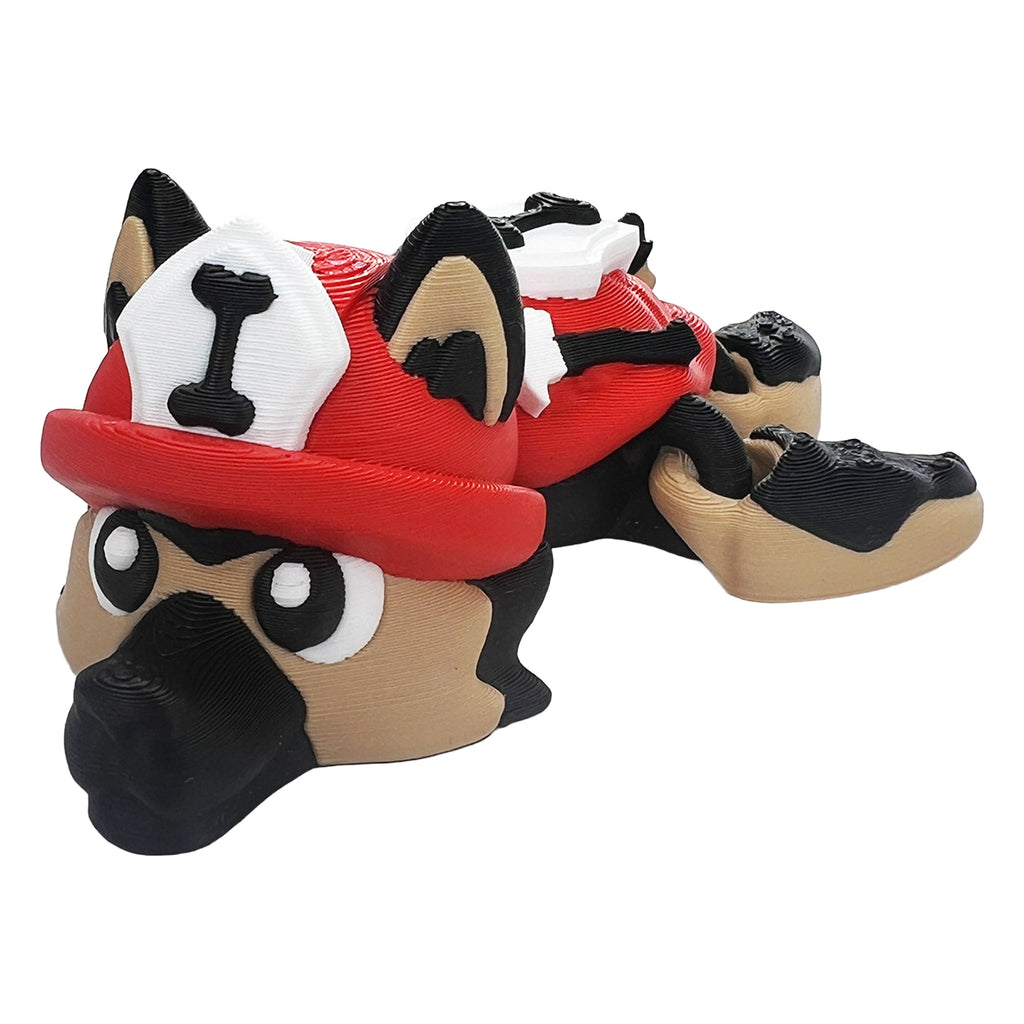 German Shepherd Firefighter Turtle – Articulated 3D Printed Flexi Turtle