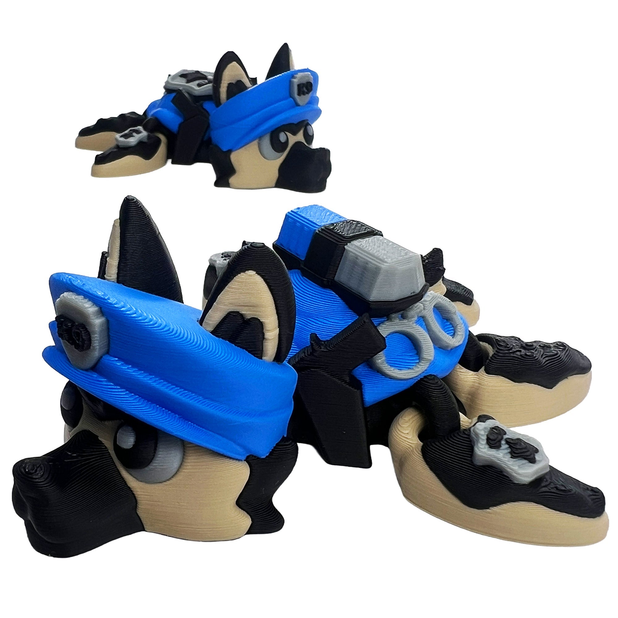 German Shepherd Police Turtle – Articulated 3D Printed Flexi Turtle
