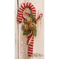 8" Jute Candy Cane w/Bells (Pack of 4)