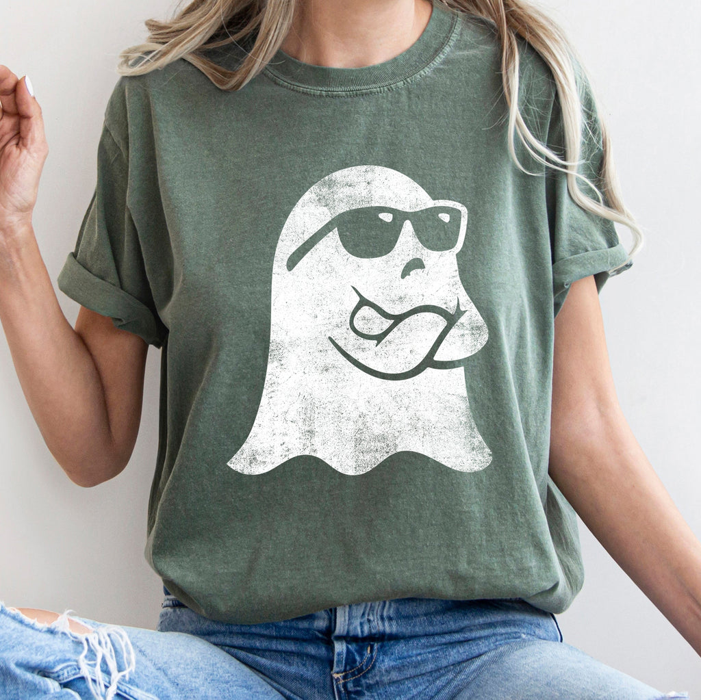 Vintage Inspired Ghost Arms Crossed Retro Halloween Limited Edition Comfort Colors Tee