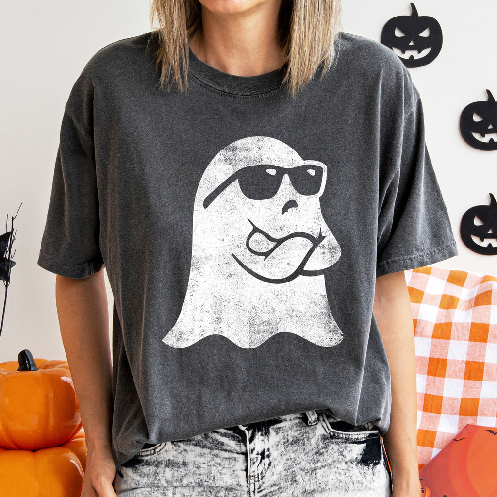 Vintage Inspired Ghost Arms Crossed Retro Halloween Limited Edition Comfort Colors Tee