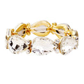 Glass Crystal Teardrop Accented Stretch Bracelet