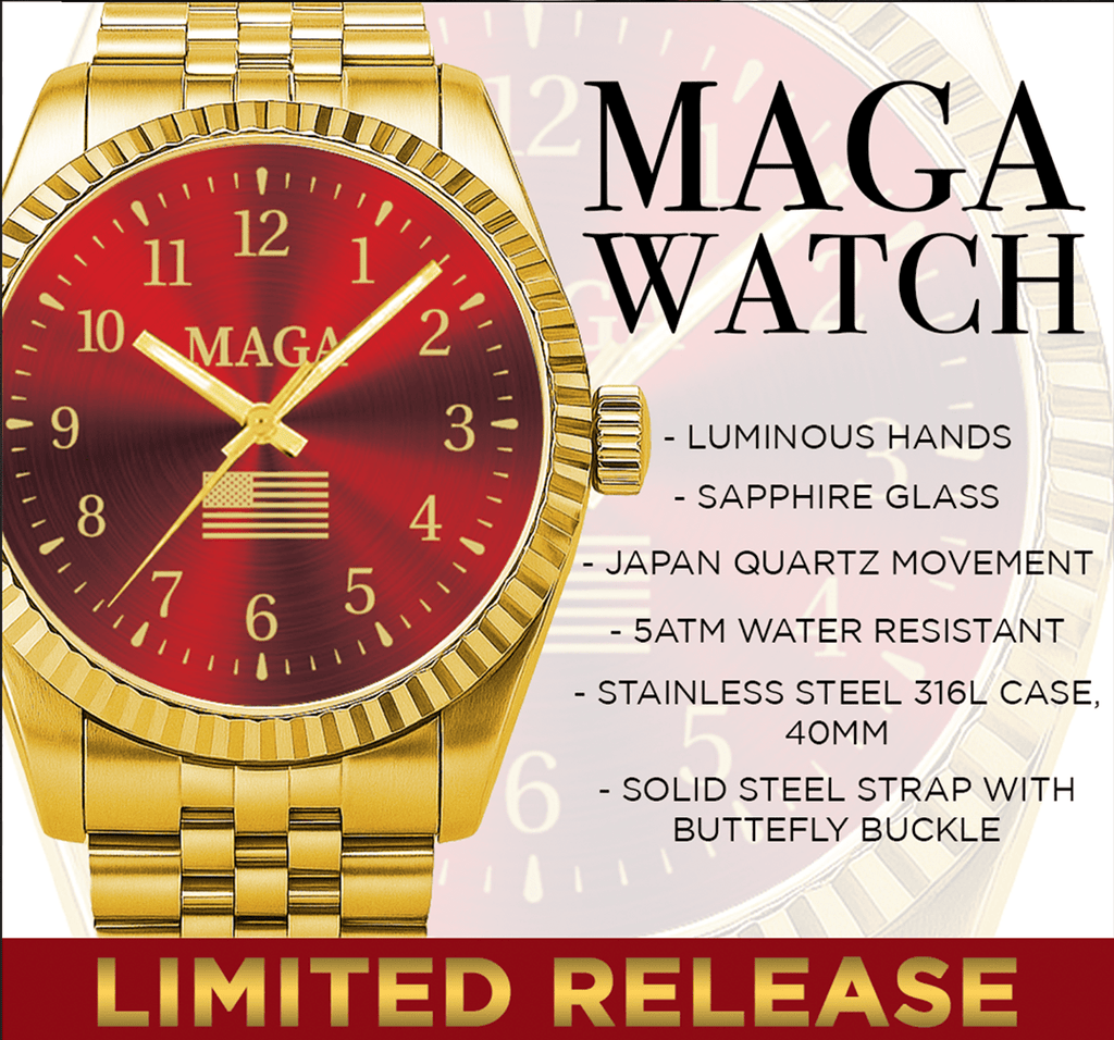 Gold & Red MAGA Watch - PhishStones Products