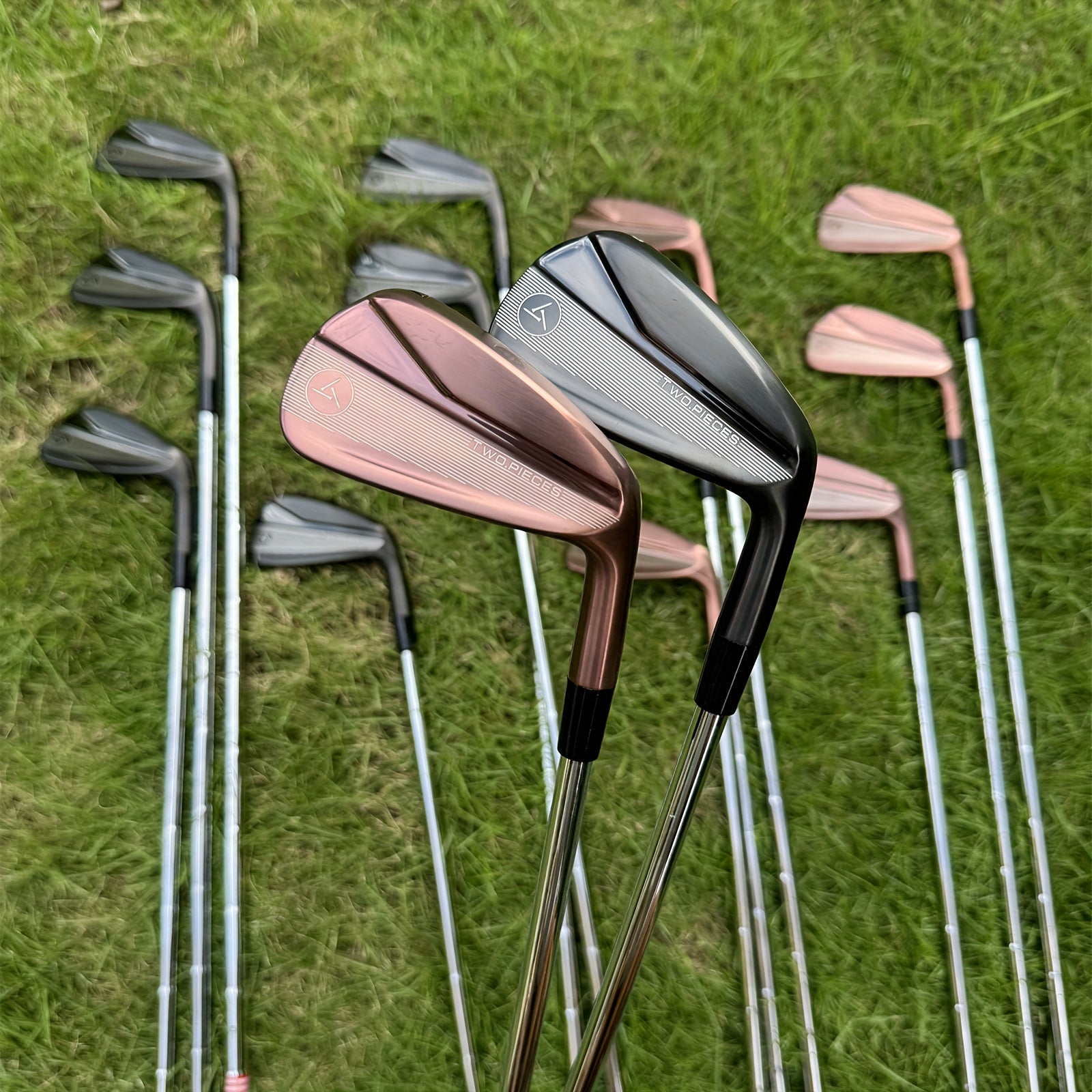 7pcs/Set S880 Golf Irons Black/Golden Forged Set 4 5 6 7 8 9 P with Stiff Flex Steel Shaft RH Golf Clubs