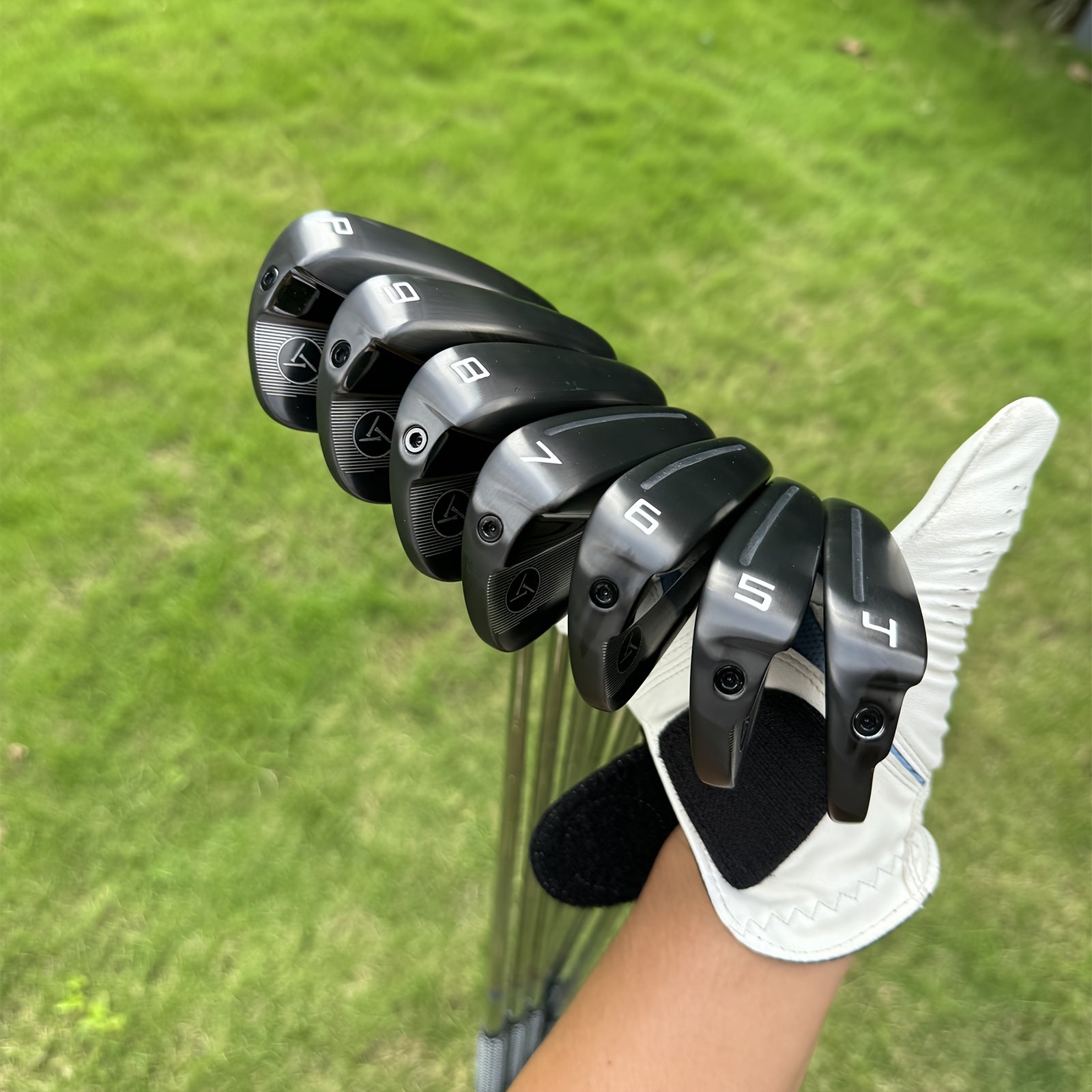 7pcs/Set S880 Golf Irons Black/Golden Forged Set 4 5 6 7 8 9 P with Stiff Flex Steel Shaft RH Golf Clubs