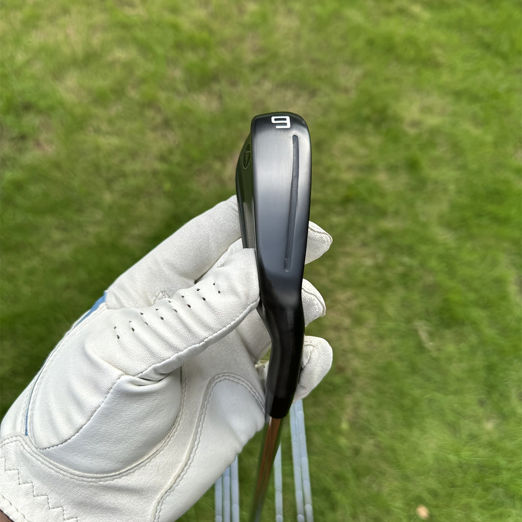7pcs/Set S880 Golf Irons Black/Golden Forged Set 4 5 6 7 8 9 P with Stiff Flex Steel Shaft RH Golf Clubs