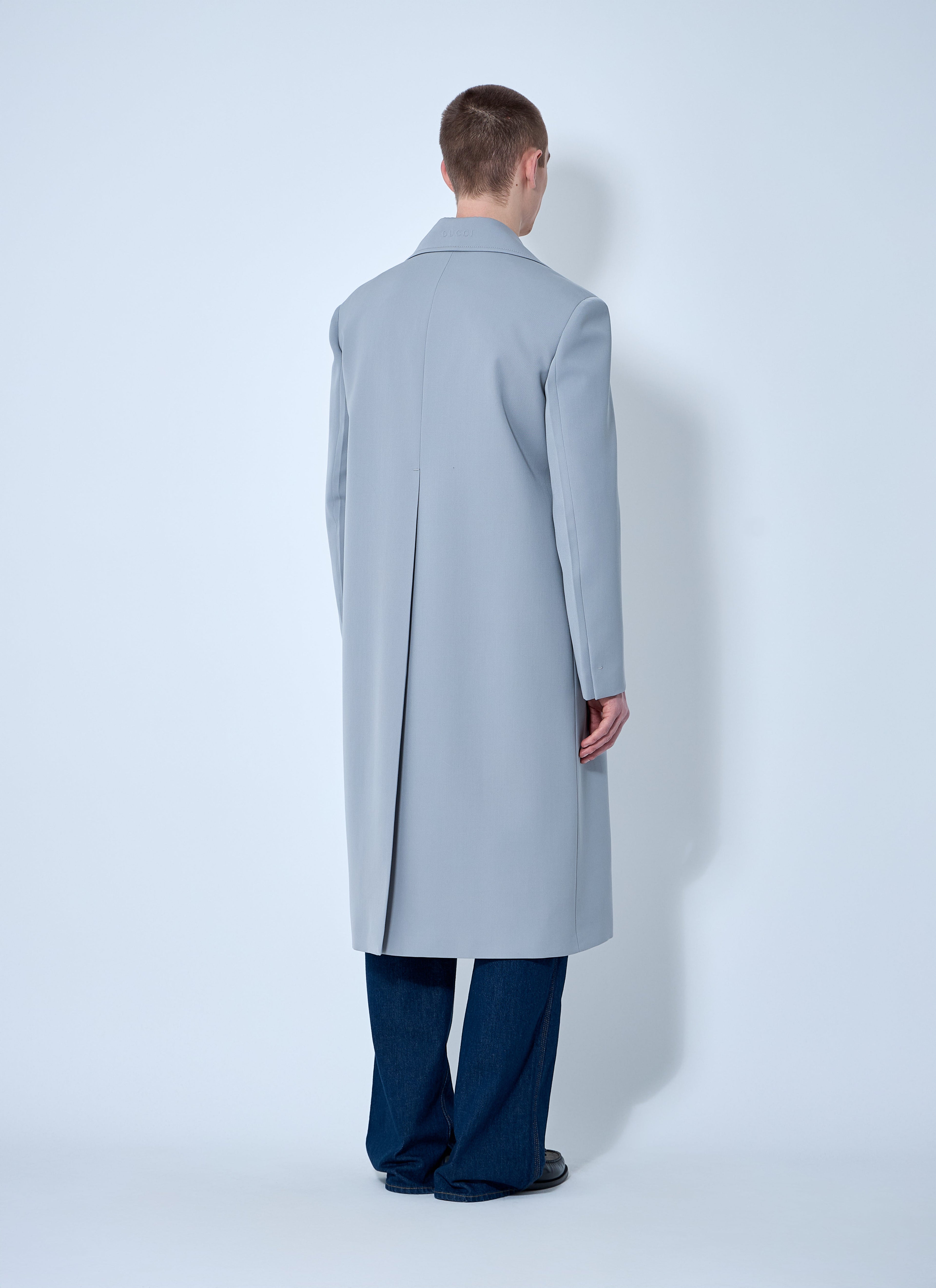Gucci Men Single-Breasted Wool Coat