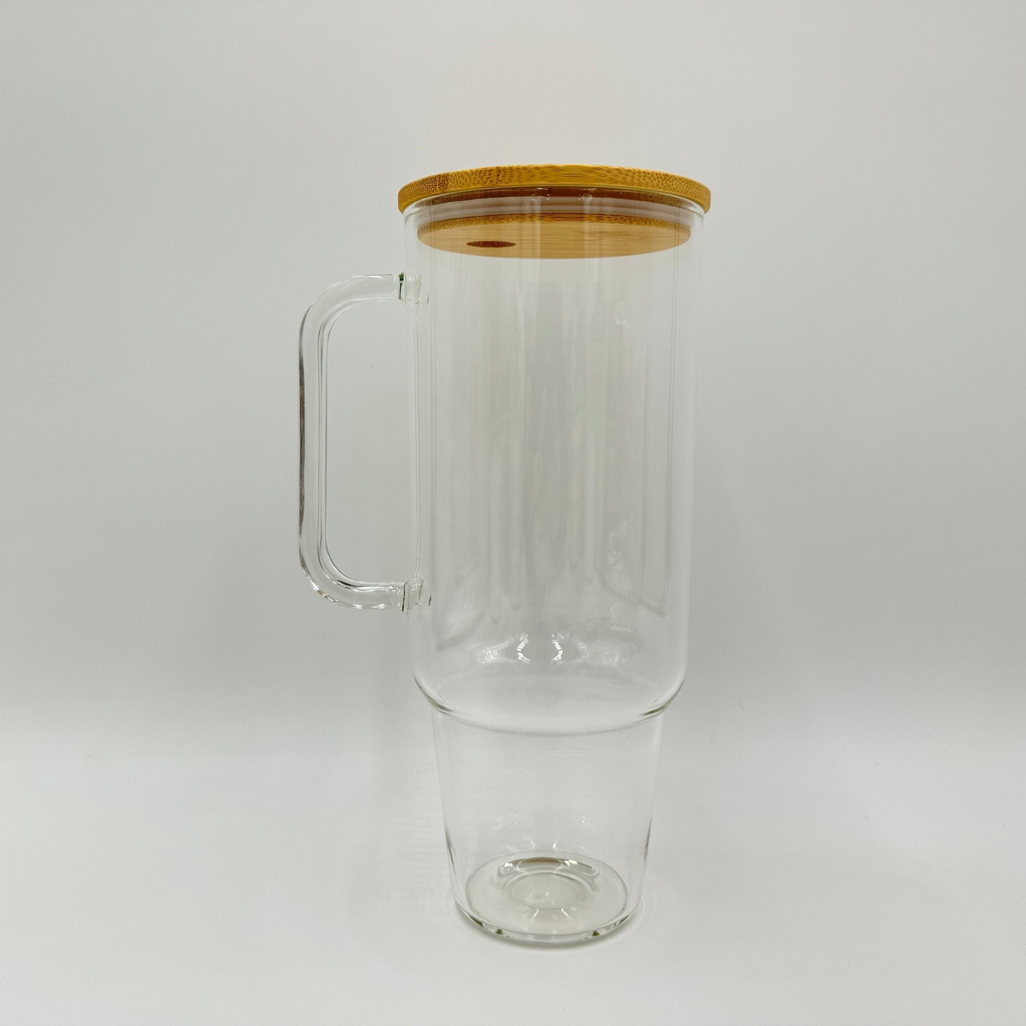 Hailey Brook Designs 32oz or 40oz Sublimation Clear or Frost Glass Tumbler, Mug, Cup With Bamboo Lid and Straw - PhishStones Products