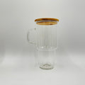 Hailey Brook Designs 32oz or 40oz Sublimation Clear or Frost Glass Tumbler, Mug, Cup With Bamboo Lid and Straw - PhishStones Products