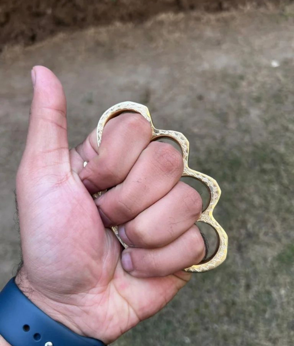 Hand Engraved Brass knuckle - PhishStones Products