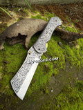 Hand - Engraved Scrollwork Pocket Knife - PhishStones Products